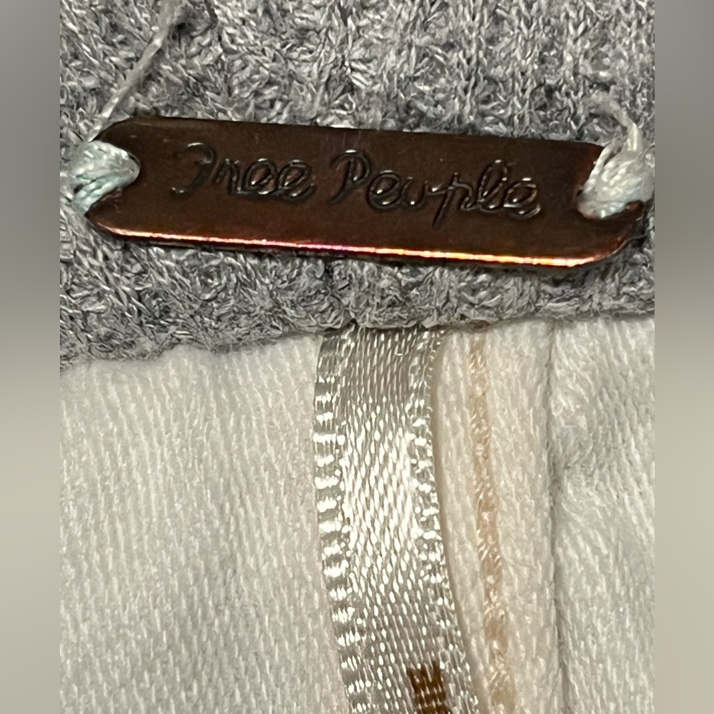 Free People Women’s Weekend Wanderer White /Gray Hood LS BD Cotton Jacket Size S - Picture 9 of 16